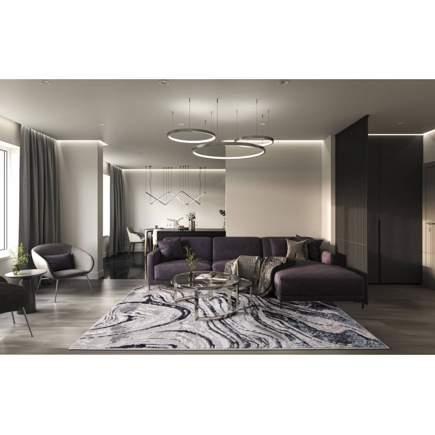 Alfombra STONE 120x160 cm gris/antracita