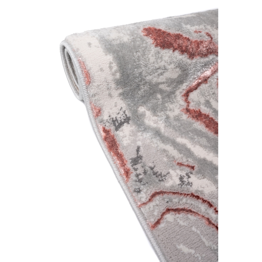 Alfombra STONE 80x140 cm rosa/gris