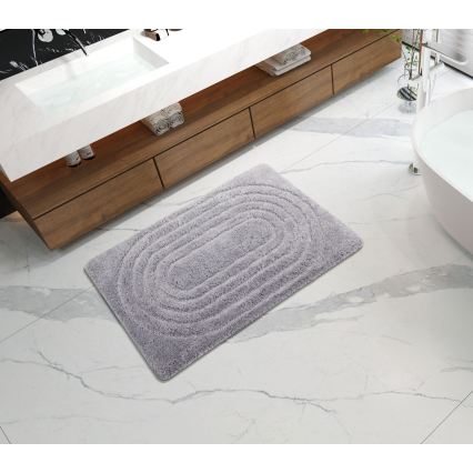 Alfombrilla de baño CARMEN 50x80 cm gris