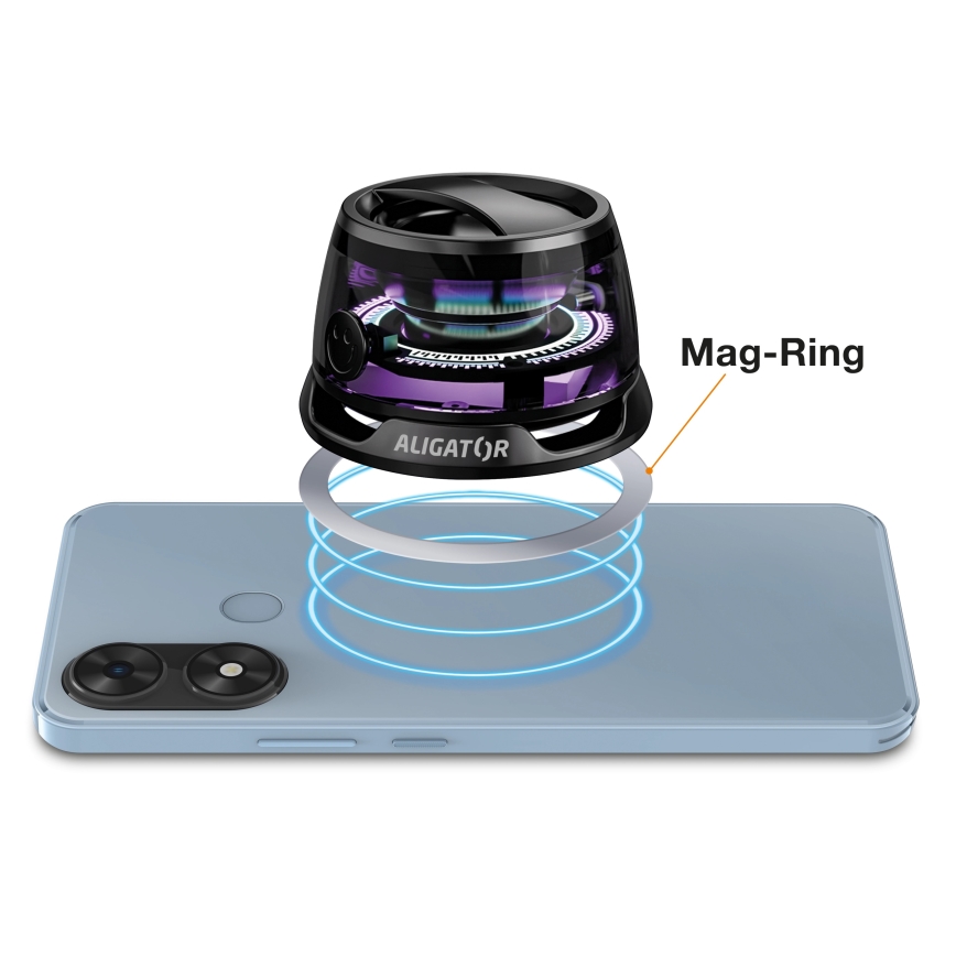 Aligator ABSMB01 - Altavoz magnético para MagSafe Mini Beat 400 mAh negro