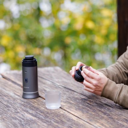 Aligator ACM002 - Cafetera portátil recargable PortaCaffé 3 en 1 72W/7500 mAh gris