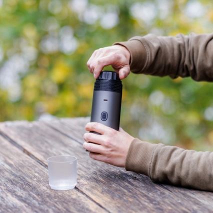 Aligator ACM002 - Cafetera portátil recargable PortaCaffé 3 en 1 72W/7500 mAh gris