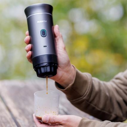 Aligator ACM002 - Cafetera portátil recargable PortaCaffé 3 en 1 72W/7500 mAh gris