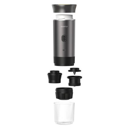 Aligator ACM002 - Cafetera portátil recargable PortaCaffé 3 en 1 72W/7500 mAh gris