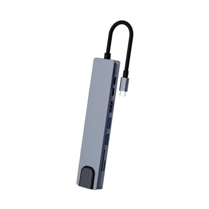 Aligator AHUB001 - Concentrador USB-C 8 en 1