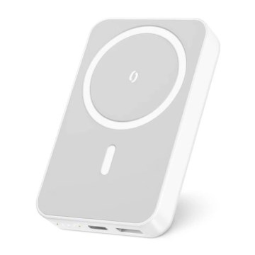 Aligator AMS04WT - batería externa con carga inalámbrica Qi y MagSafe, 10000 mAh, Power Delivery de 15 W, negra