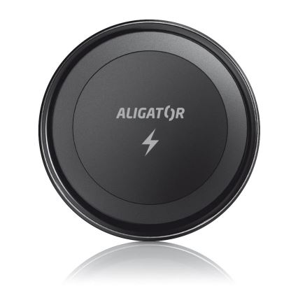 Aligator AMS05BK - Soporte magnético para teléfono de coche con carga inalámbrica Qi de 15 W y MagSafe, negro
