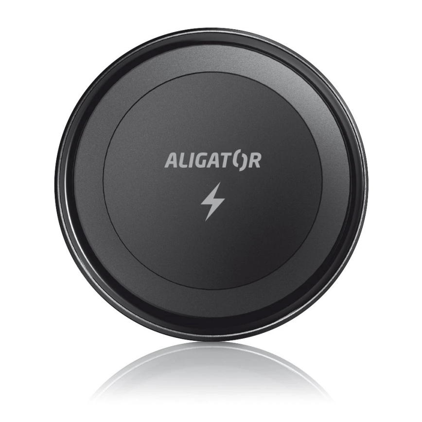 Aligator AMS05BK - Soporte magnético para teléfono de coche con carga inalámbrica Qi de 15 W y MagSafe, negro