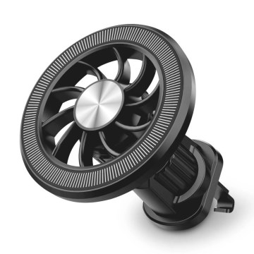Aligator AMS06BK - Soporte magnético para teléfono de automóvil compatible con MagSafe, negro