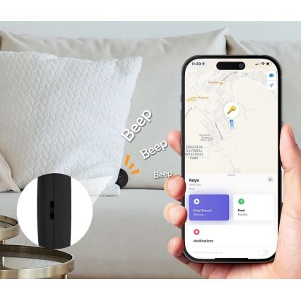 Aligator APD001 - Localizador Life Tag 1xCR2032 IP65 negro