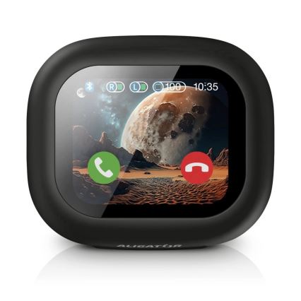 Aligator ATR10BK - Auriculares inalámbricos con traductor 2 en 1 Pods Translate, 470 mAh + 2x 40 mAh, negros