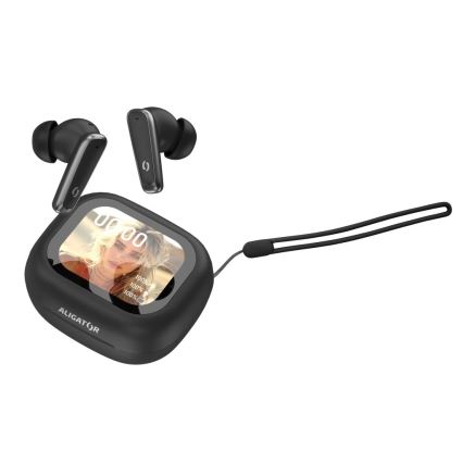 Aligator ATR10BK - Auriculares inalámbricos con traductor 2 en 1 Pods Translate, 470 mAh + 2x 40 mAh, negros