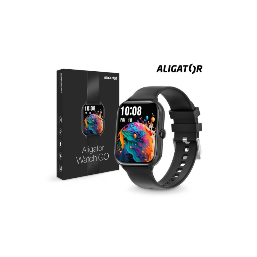 Aligator AW10BK - Reloj inteligente Watch GO 220 mAh IP67 negro