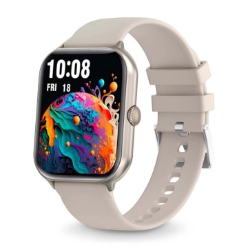 Aligator AW10SR - Reloj inteligente Watch GO 220 mAh IP67 color crema