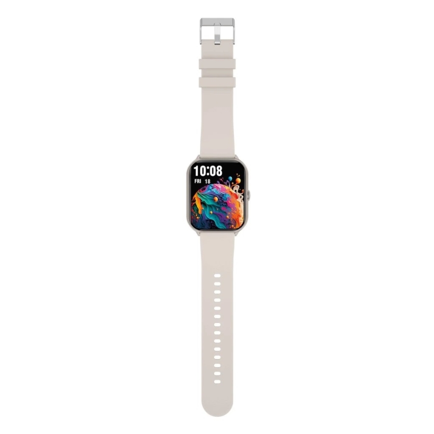 Aligator AW10SR - Reloj inteligente Watch GO 220 mAh IP67 color crema