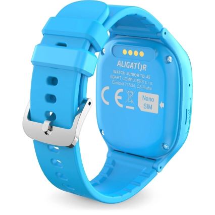 Aligator AW11BE - Reloj inteligente Watch Junior 2 450 mAh IP67 Wi-Fi azul