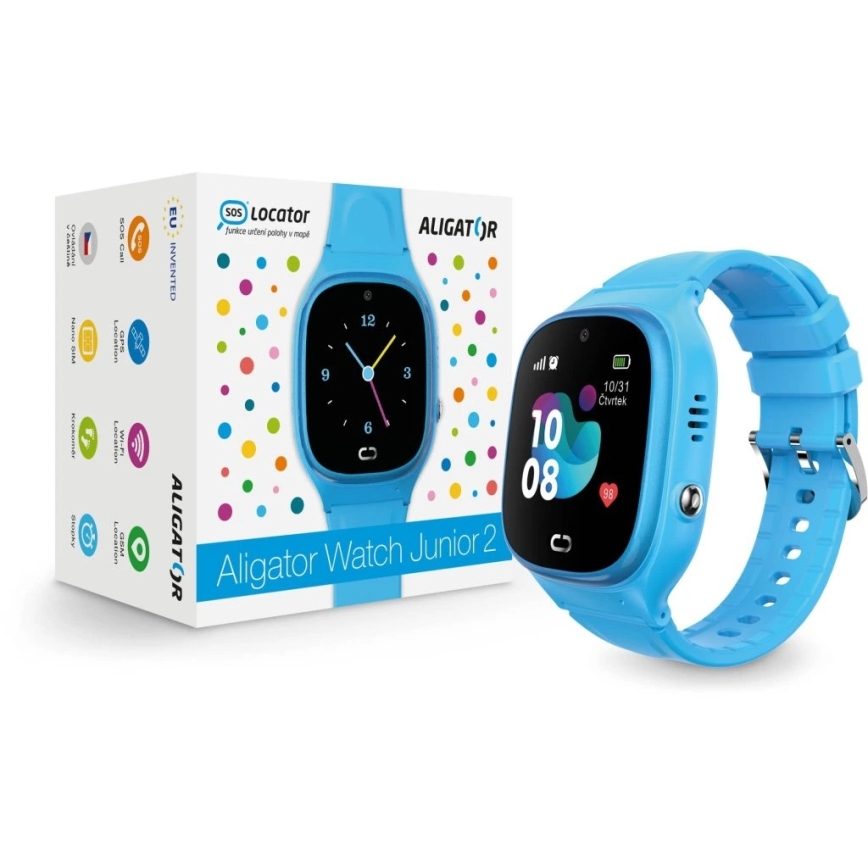 Aligator AW11BE - Reloj inteligente Watch Junior 2 450 mAh IP67 Wi-Fi azul