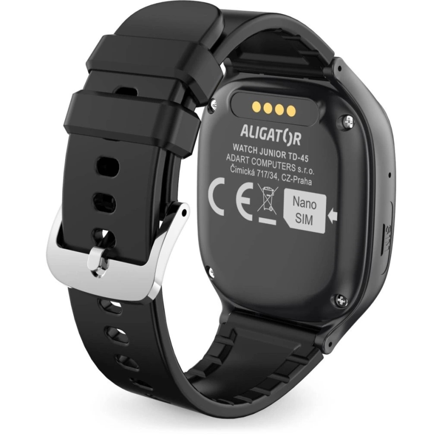 Aligator AW11BK - Reloj inteligente Watch Junior 2 450 mAh IP67 Wi‑Fi negro