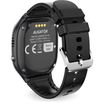Aligator AW11BK - Reloj inteligente Watch Junior 2 450 mAh IP67 Wi‑Fi negro