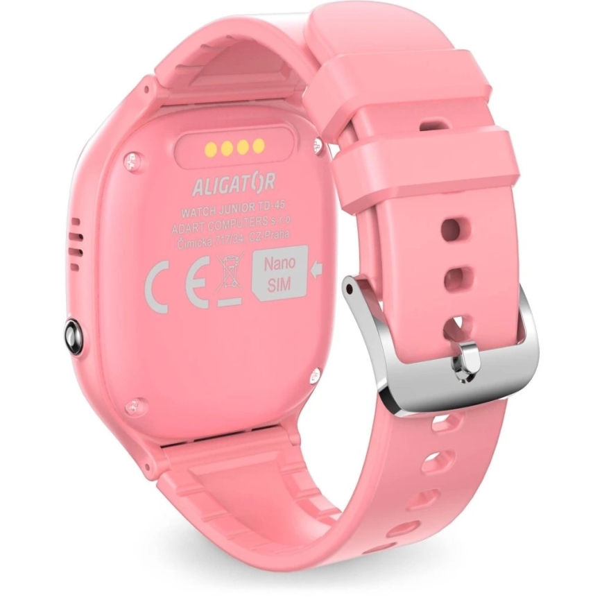 Aligator AW11PK - Reloj inteligente Watch Junior 2, 450 mAh, IP67, Wi-Fi, color rosa