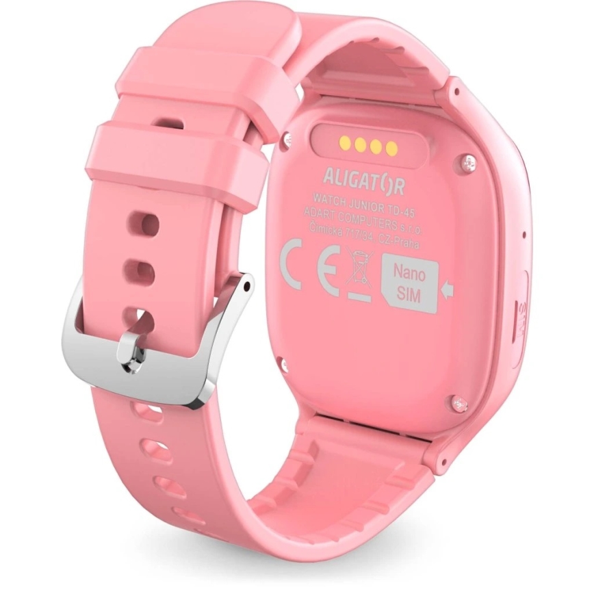 Aligator AW11PK - Reloj inteligente Watch Junior 2, 450 mAh, IP67, Wi-Fi, color rosa