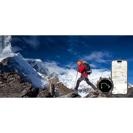 Aligator AW12BK - Reloj inteligente con GPS, batería 500 mAh, IP69K, negro