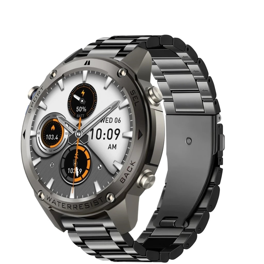 Aligator AW12BK - Reloj inteligente con GPS, batería 500 mAh, IP69K, negro