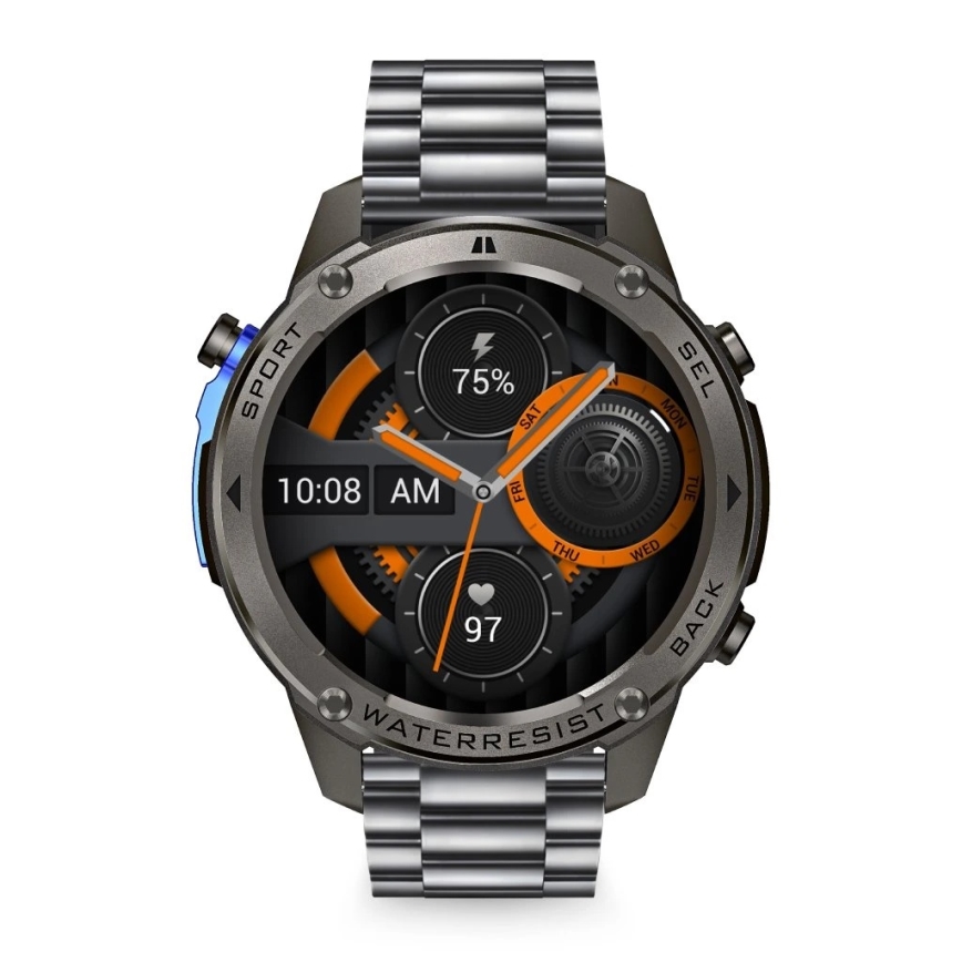 Aligator AW12BK - Reloj inteligente con GPS, batería 500 mAh, IP69K, negro