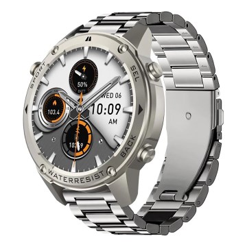 Aligator AW12SR - Reloj inteligente con GPS 500 mAh IP69K plateado