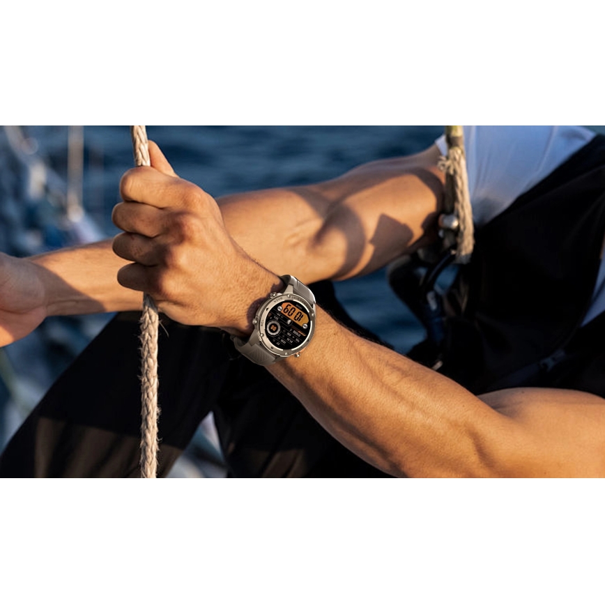 Aligator AW12SR - Reloj inteligente con GPS 500 mAh IP69K plateado