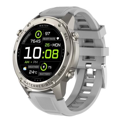 Aligator AW12SR - Reloj inteligente con GPS 500 mAh IP69K plateado