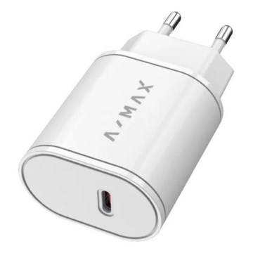 Aligator AX0001V - Adaptador de carga rápida A-MAX Power Delivery 20W USB-C, blanco