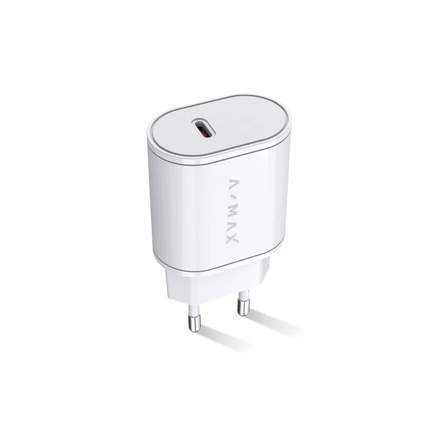 Aligator AX0001V - Adaptador de carga rápida A-MAX Power Delivery 20W USB-C, blanco