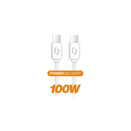 Aligator DATKP47 - cable USB-C a USB-C con Power Delivery de 100 W, 1,5 m, blanco