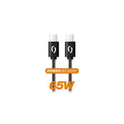 Aligator DATKP48 - cable USB-C a USB-C 65W Power Delivery 1,5m negro