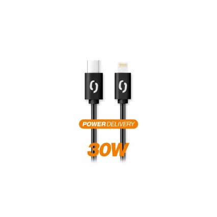 Aligator DATKP50 - cable USB USB-C/Lightning con Power Delivery de 30 W, 1,5 m, negro