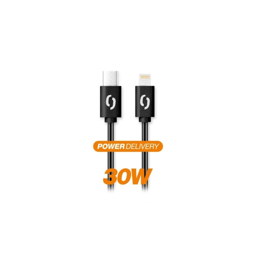 Aligator DATKP50 - cable USB USB-C/Lightning con Power Delivery de 30 W, 1,5 m, negro