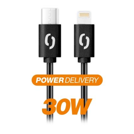 Aligator DATKP56 - cable USB USB-C / Lightning 30W Power Delivery 0,5m negro