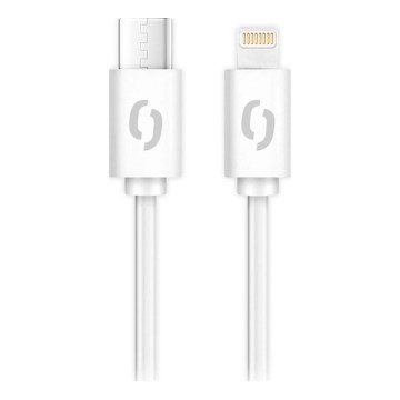 Aligator DATKP57 - cable USB USB-C a Lightning, 30 W Power Delivery (PD), 0,5 m, blanco