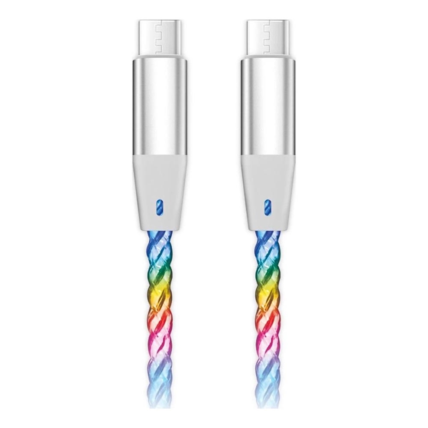 Aligator DATKP62 - cable USB-C a USB-C con iluminación LED, 65W Power Delivery, 1,2 m