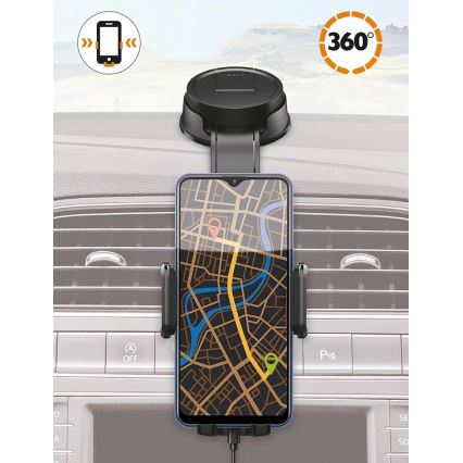 Aligator HA25 - Soporte para teléfono de coche con brazo flexible, negro