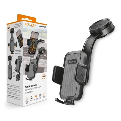 Aligator HA25 - Soporte para teléfono de coche con brazo flexible, negro
