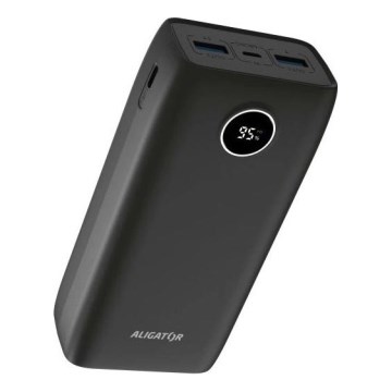 Aligator PBPD30BK - Power Bank con pantalla LCD Power Delivery 30000 mAh/20W/3,7V negra