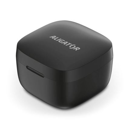 Aligator TWS05 - Auriculares inalámbricos Pods LITE 200 mAh + 2x 30 mAh negros