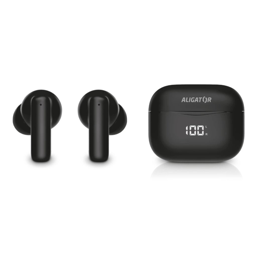 Aligator TWS06 - Auriculares inalámbricos Pods PRO 3 200 mAh + 2x 30 mAh IP30 negros
