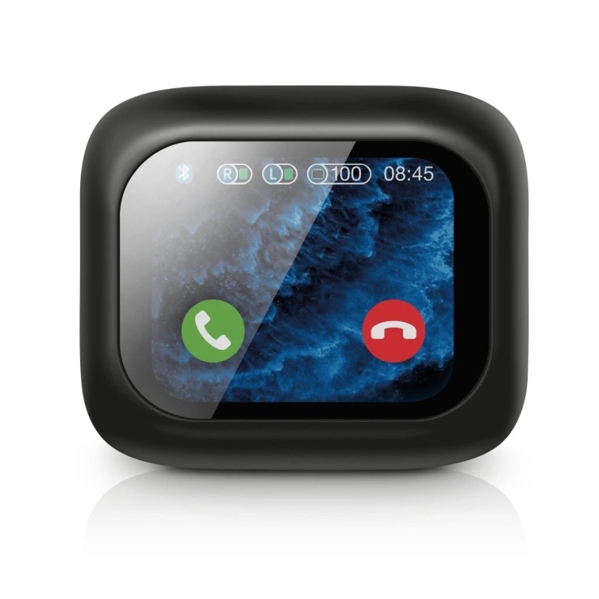 Aligator TWS07 - Auriculares inalámbricos tipo Pods con pantalla LCD y ANC (cancelación activa de ruido), 400 mAh + 2x 40 mAh, negro