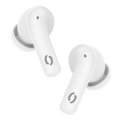 Aligator TWS08WT - Auriculares inalámbricos con cancelación activa de ruido (ANC), 200 mAh + 2 x 30 mAh, IP40, blancos