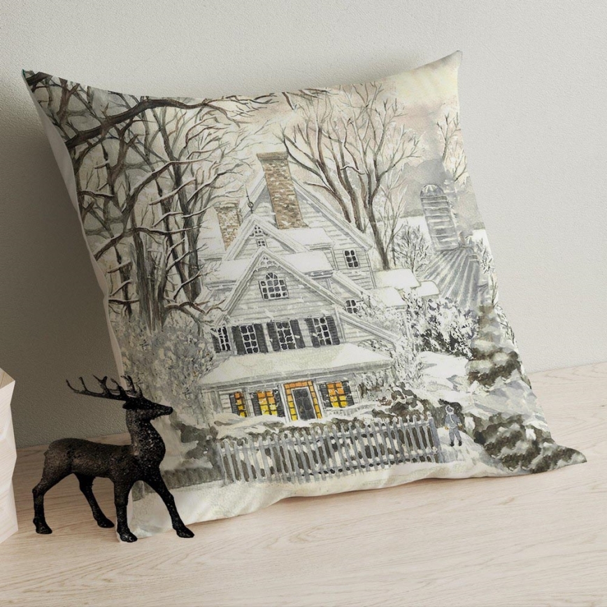 Almohada decorativa 43x43 cm beige