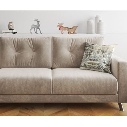 Almohada decorativa 43x43 cm beige