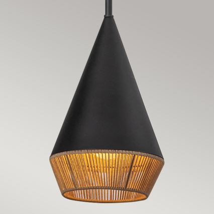 Alora Mood - Lámpara de suspensión con varilla DAPHNE 1xE27/60W/230V Ø 18,1 cm negro/marrón